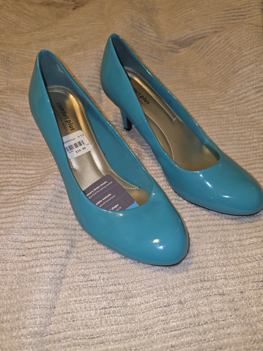 comfort plus by Predictions Turquoise Patent Mid Heel Pumps - Picture 3 of 3